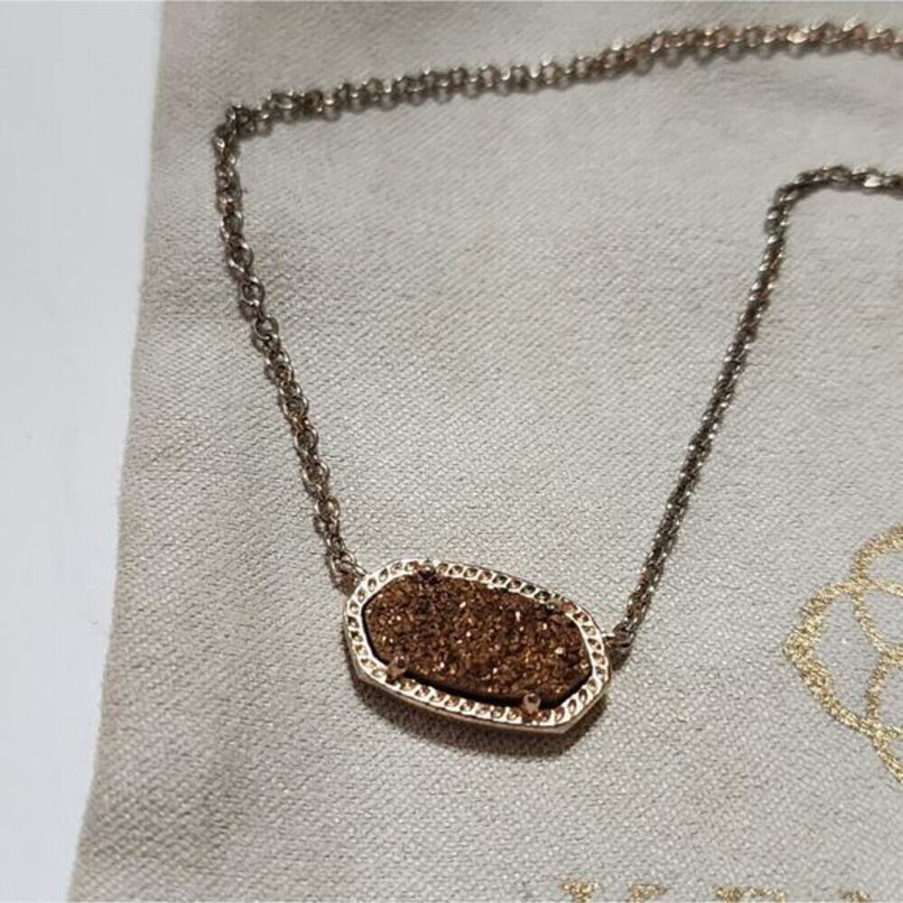 Kendra Scott Copper Drusy Elisa‎ Necklace